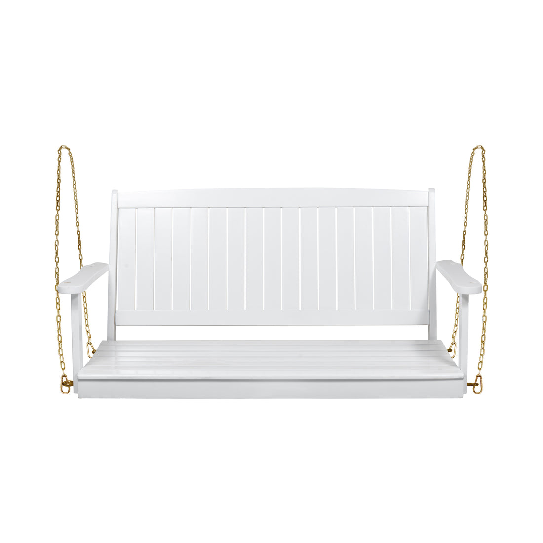 Tambora Porch Swing White Wood Metal