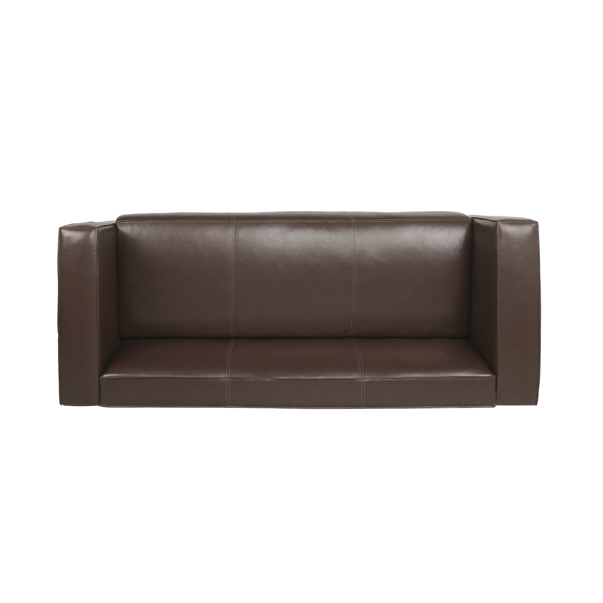 3 Seater Sofa Dark Brown Fabric 3 Seat