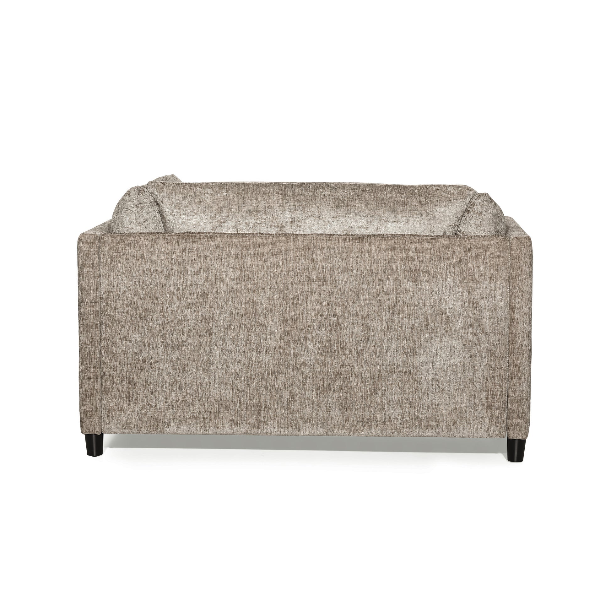 Club Chair Beige Brown Fabric