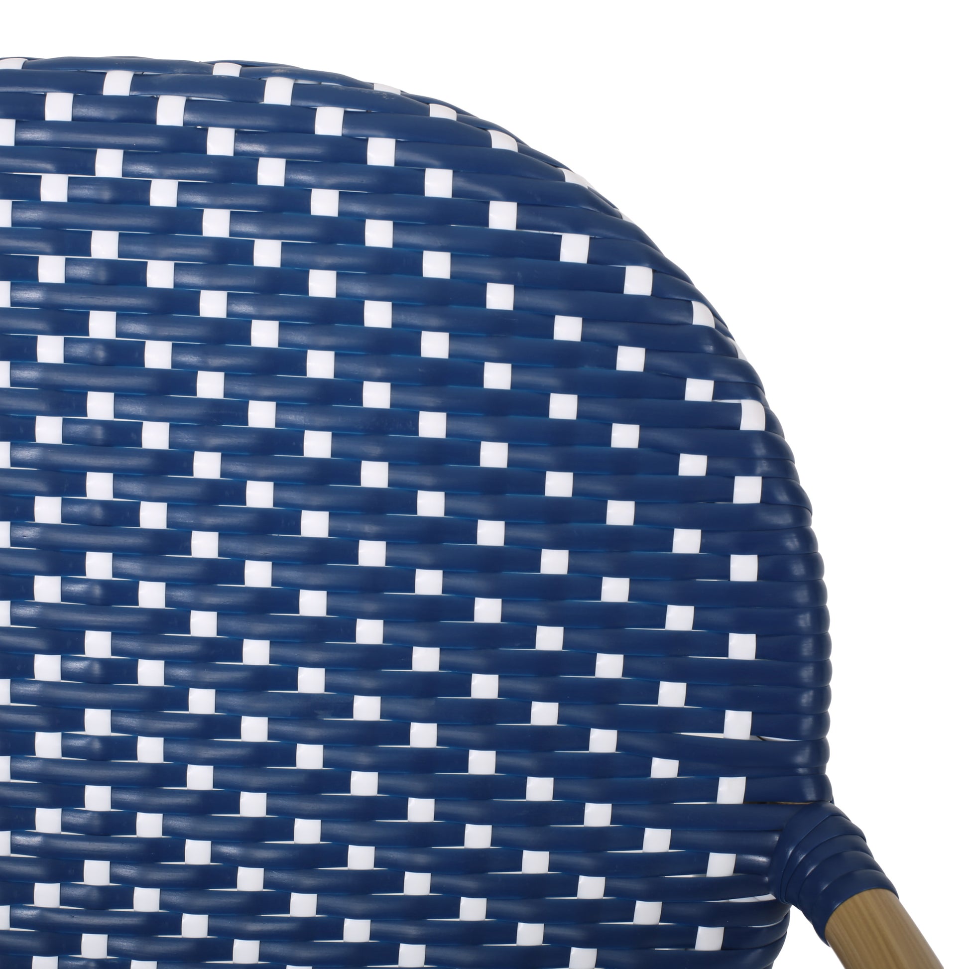 Barstool Navy Blue Wicker