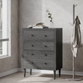 Nordic 4 Drawer Chest Grey Mdf