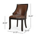 Dinning Chair Mp2 Set Of 2 Light Brown Pu