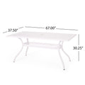 Phoenix Rectangle Table White Aluminium