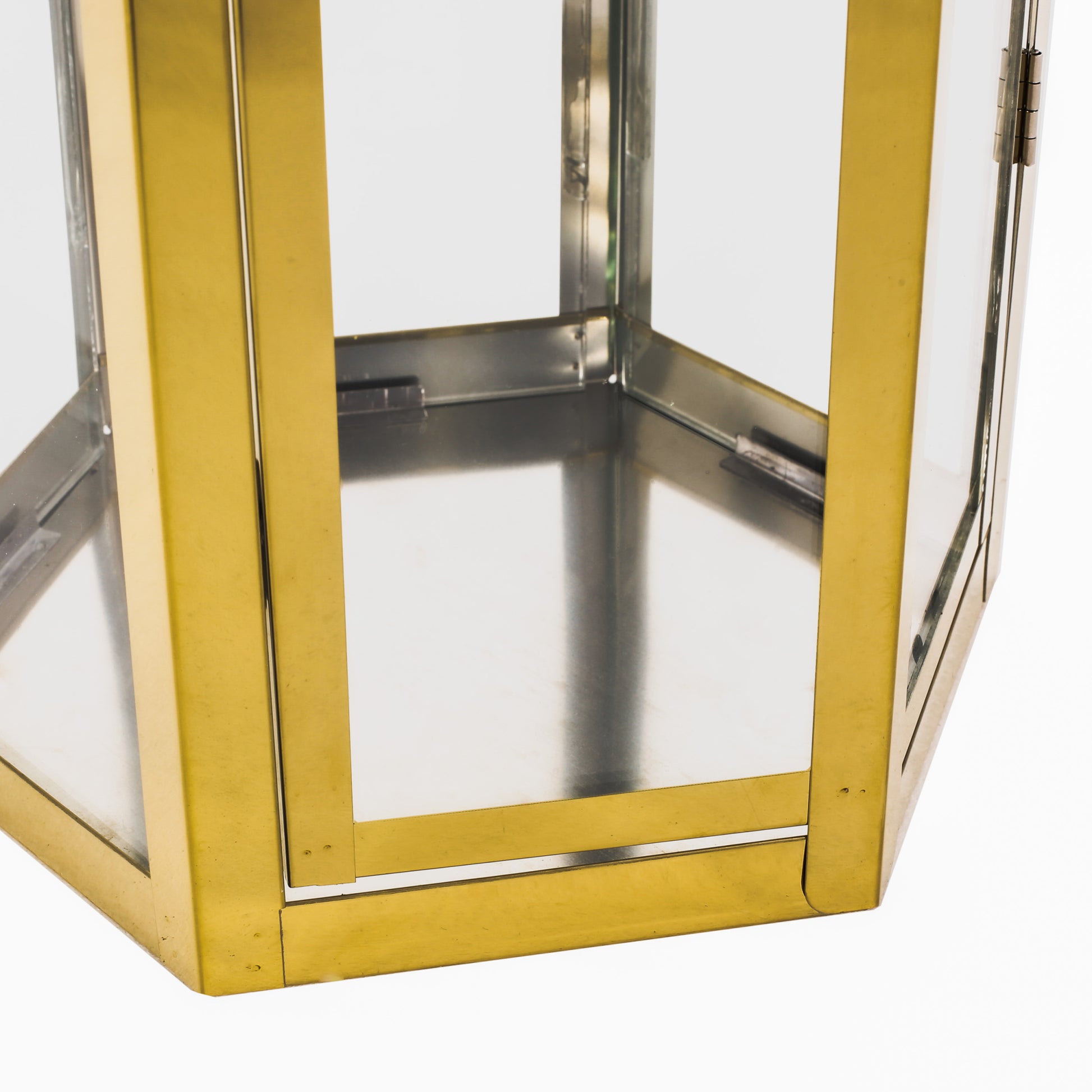 Frank 23"H Stainless Steel Lantern Gold Stainless Steel