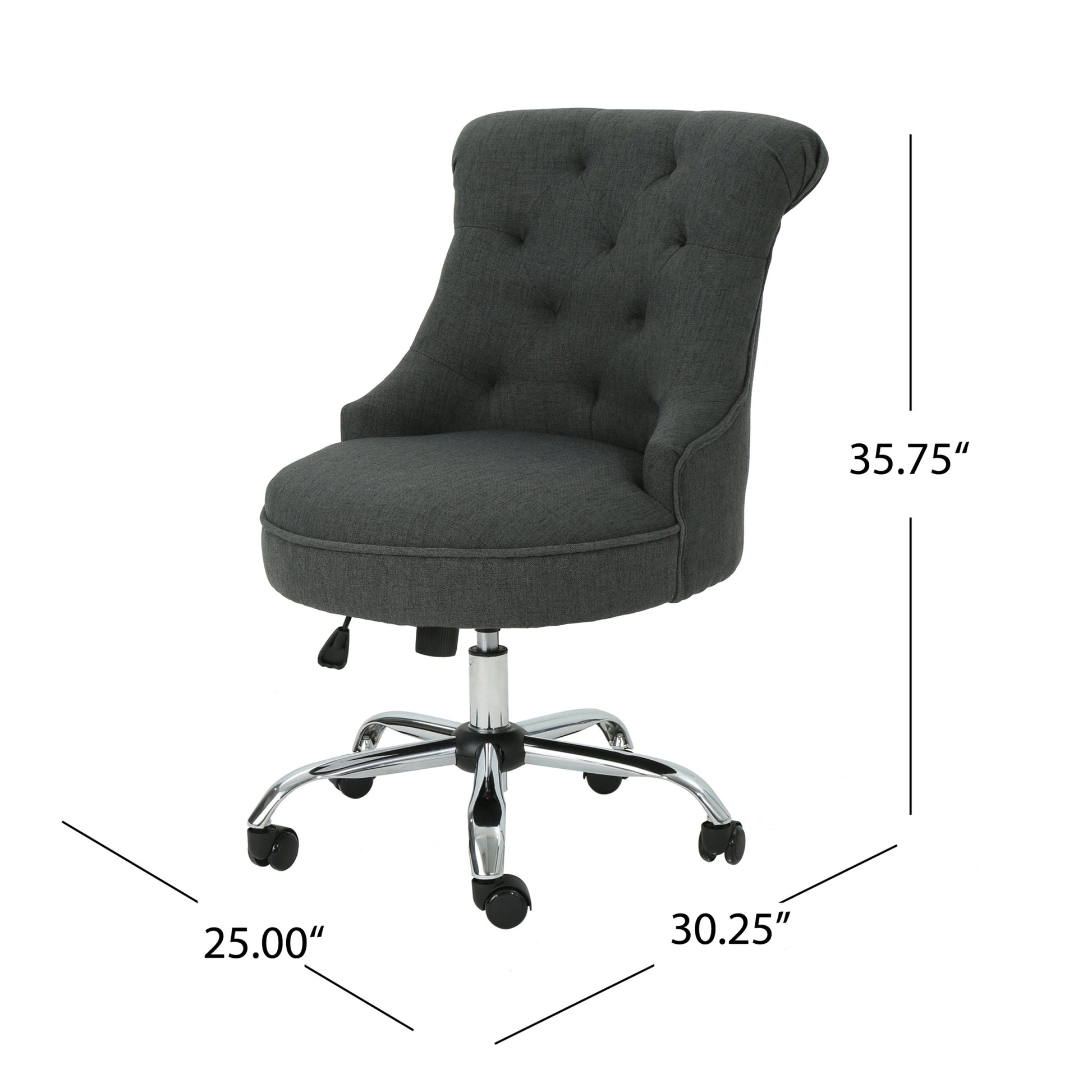 Office Chair Dark Gray Fabric