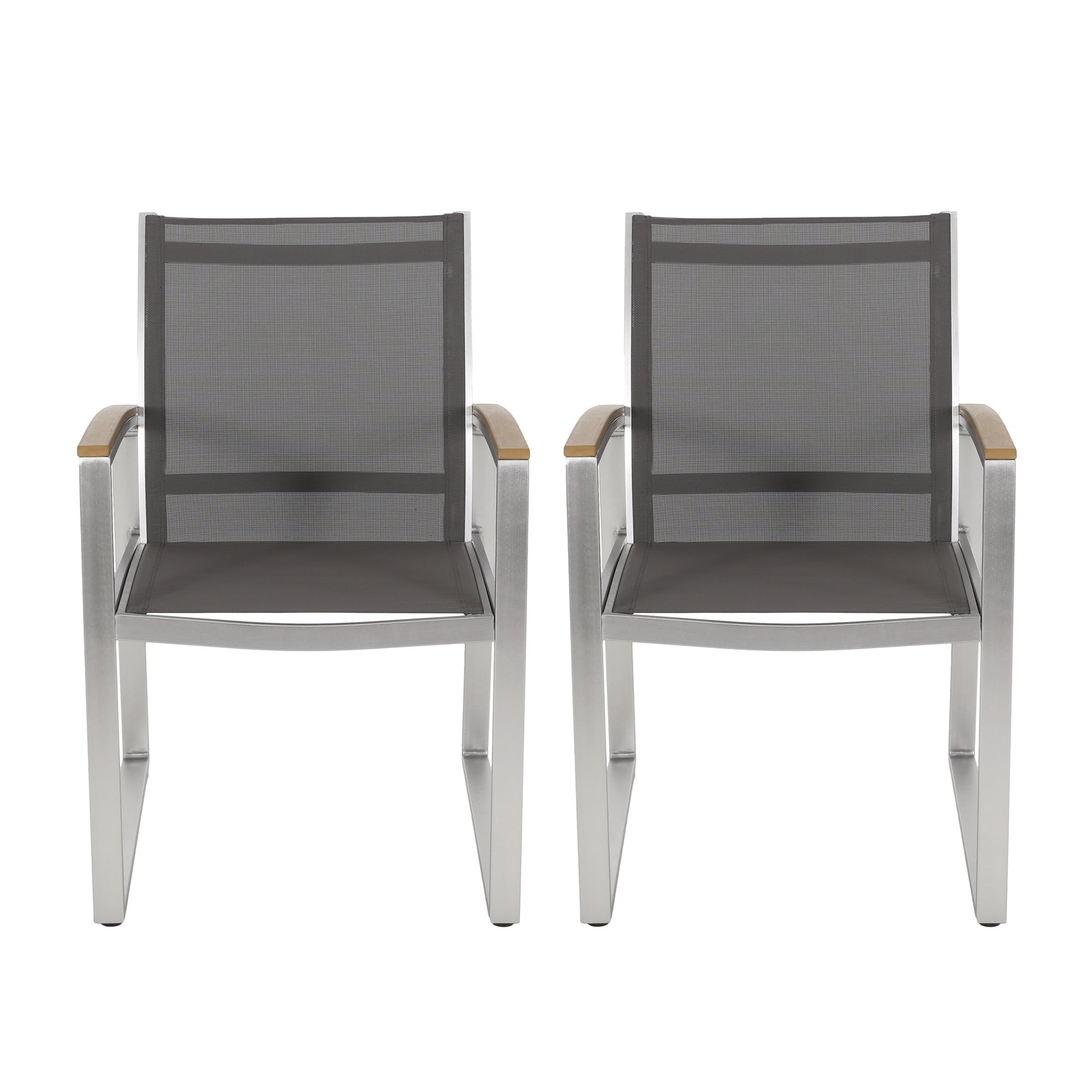 Glasgow Dining Chair Grey Aluminum