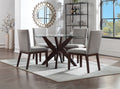 Amalie Dining Table Dark Brown Dark Brown Tempered Glass