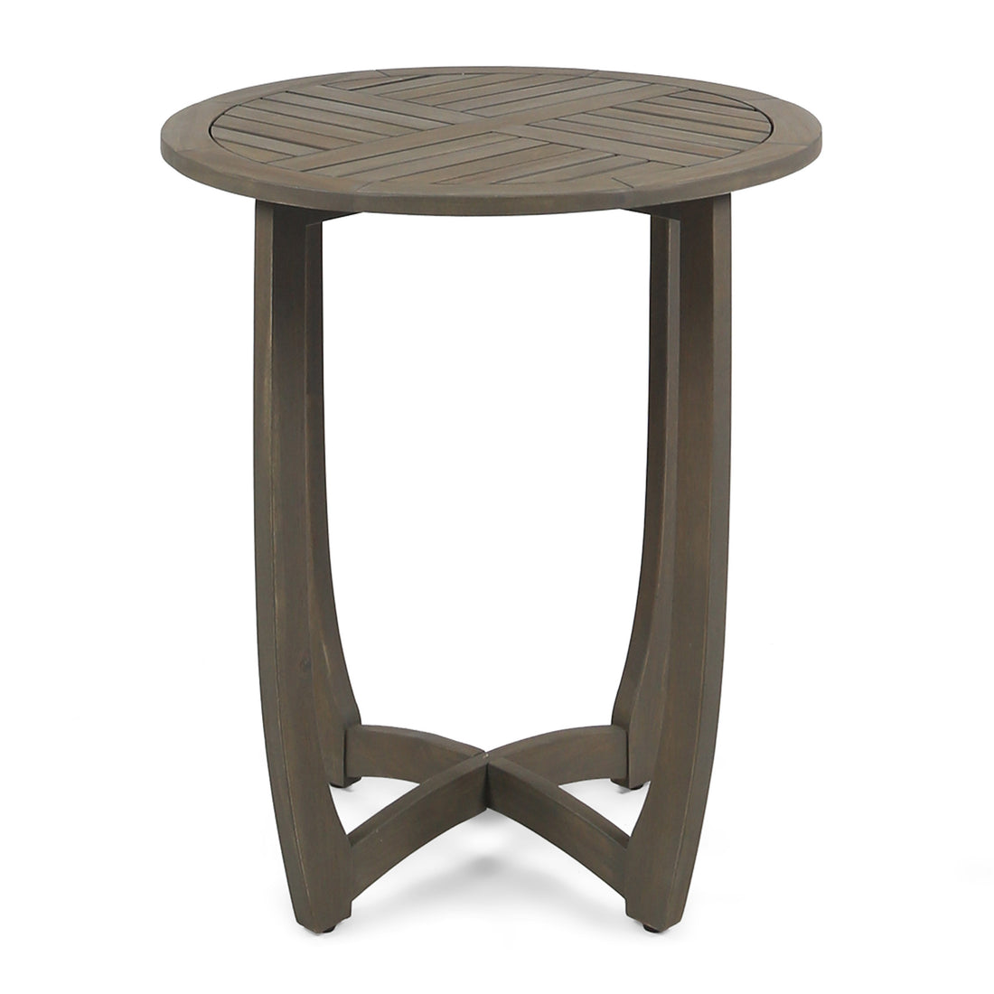 Hermosa 27.5'' Circular Wood Table Grey Wood