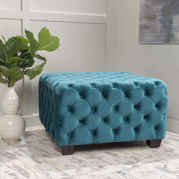 Ottoman Teal Velvet