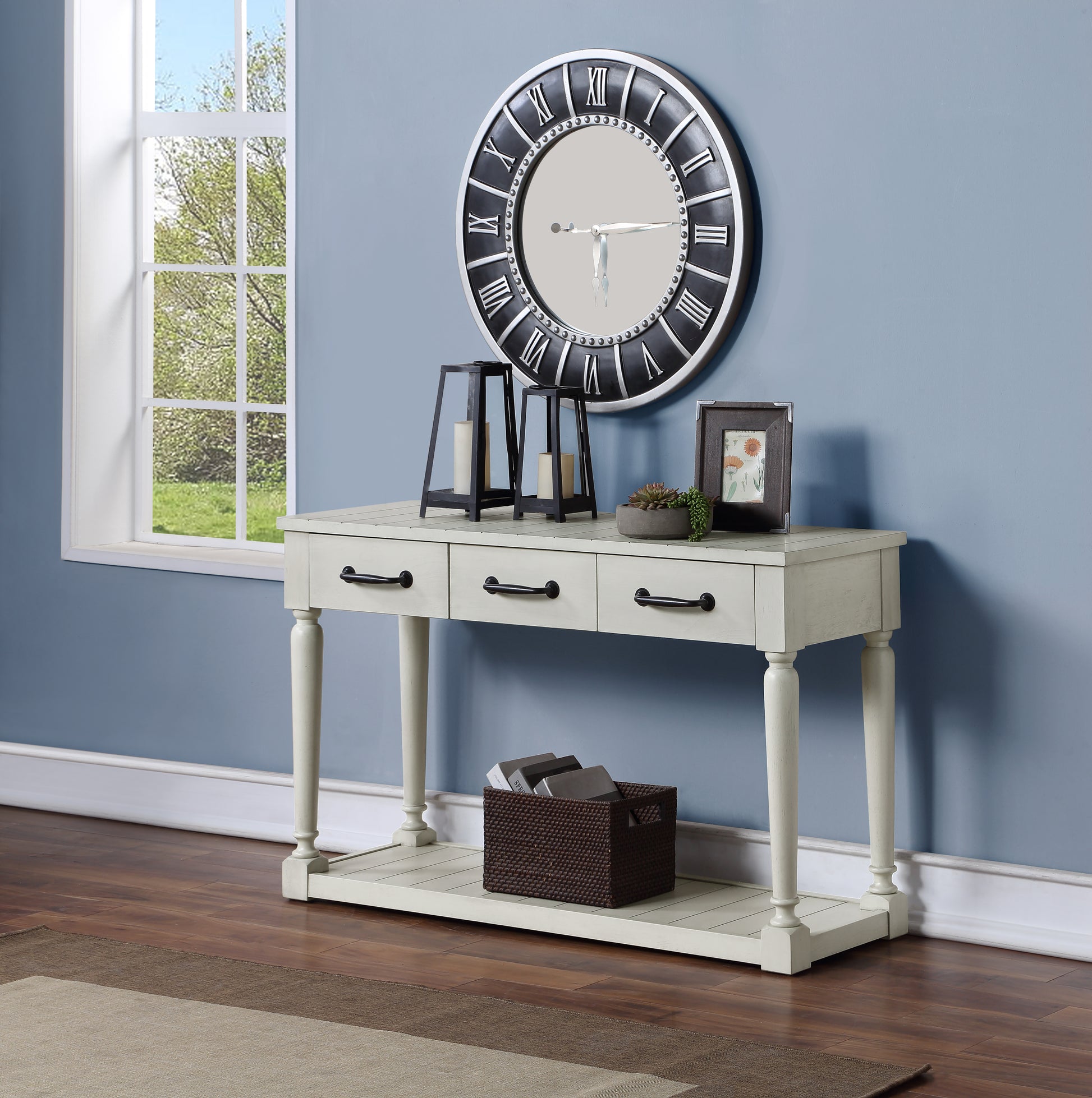 Hemingway Sofa Table White White Wood