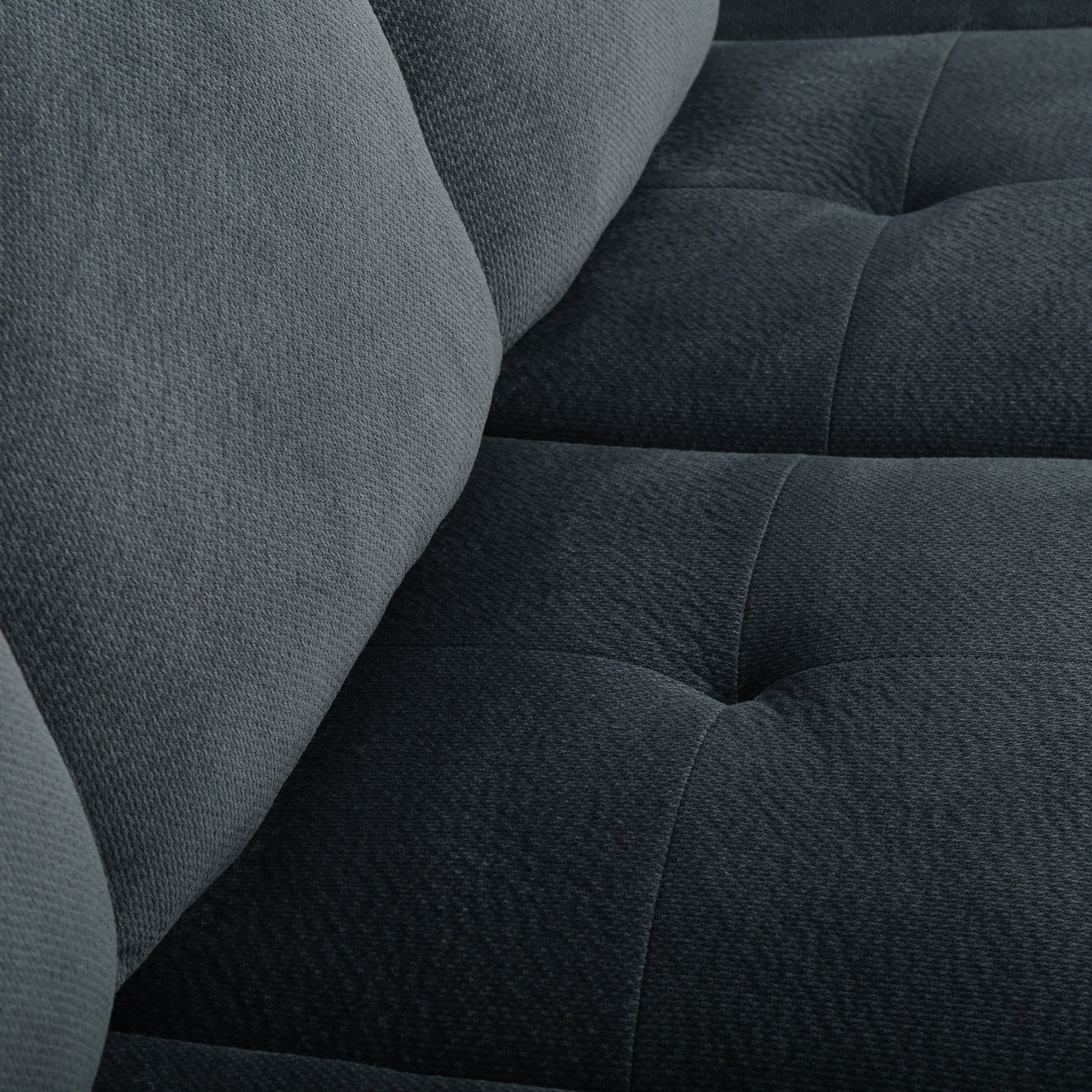 Sofa Charcoal Fabric 6 Seat