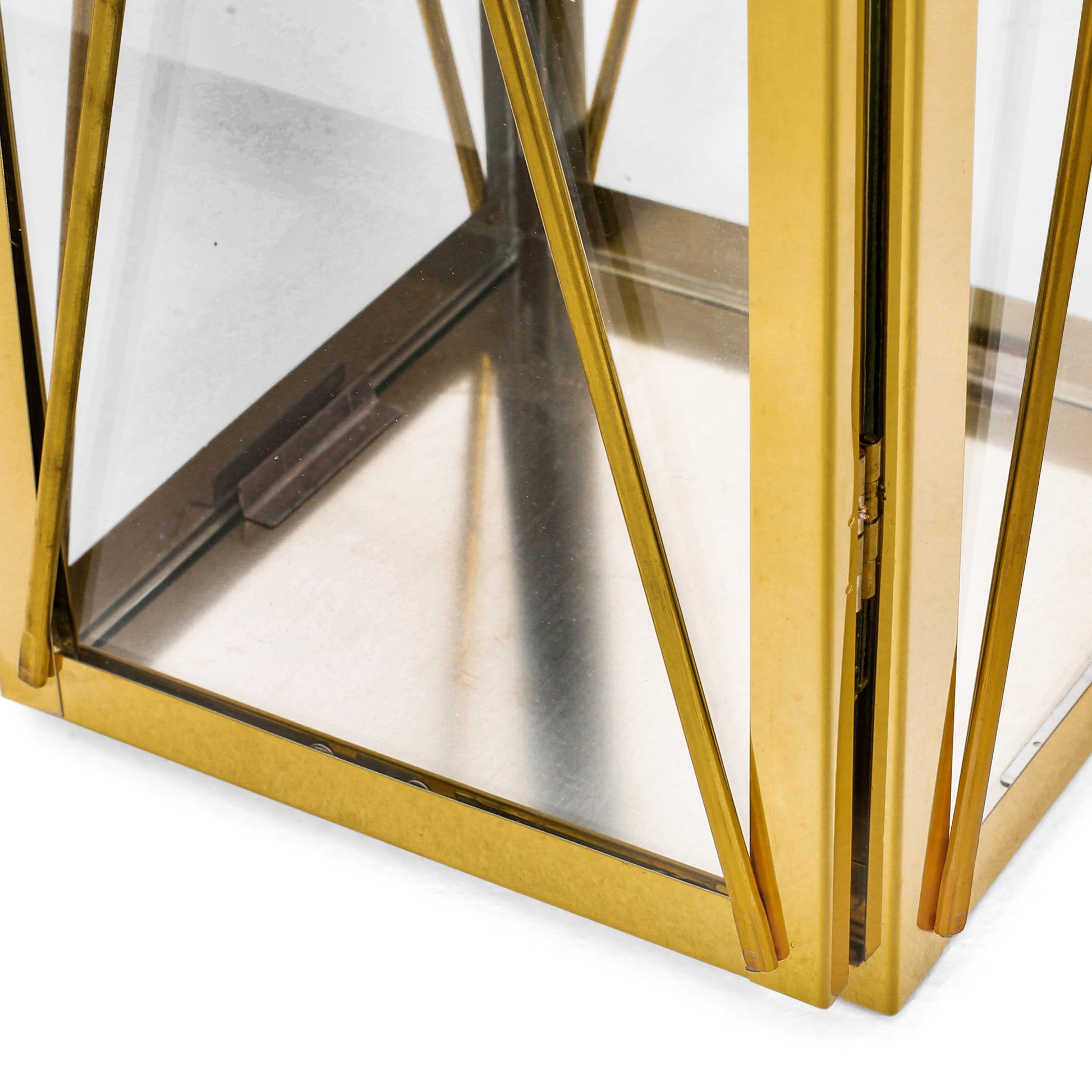 Deborah 22"H Stainless Steel Lantern Gold Stainless Steel