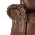 Push Rack Recliner Brown Pu