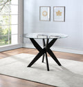 Amalie Round Dining Table Black Black Wood