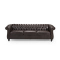 Sofa 3 Seater Brown Pu