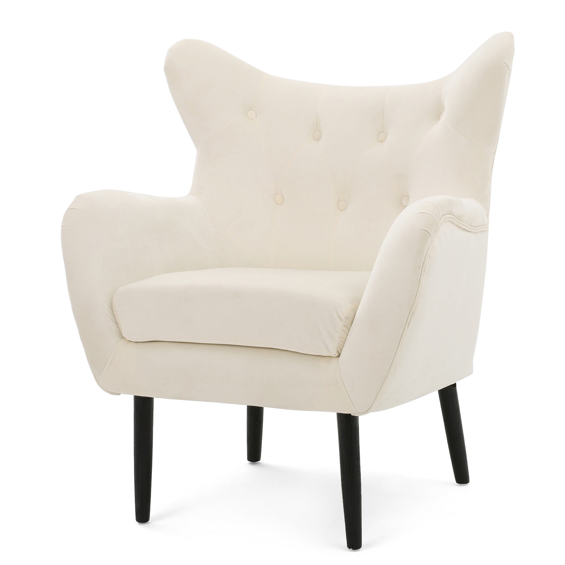 Arm Chair Ivory Velvet