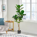 150Cm Artificial Fiddle Leaf Fig Tree Green Iron Plastic