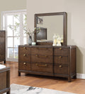 Milan Dresser And Mirror Dark Brown Dark Brown Wood