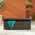 Wing Pe Storage Bench Brown Multi Rattan