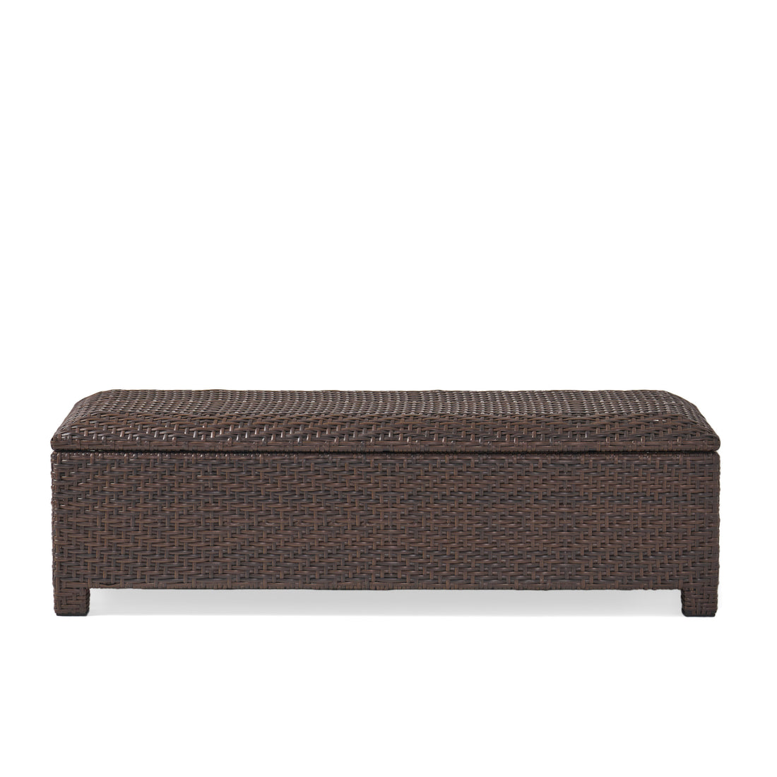 Santiago Pe Wicker Storage Bench Brown Multi Rattan