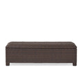 Santiago Pe Wicker Storage Bench Brown Multi Rattan