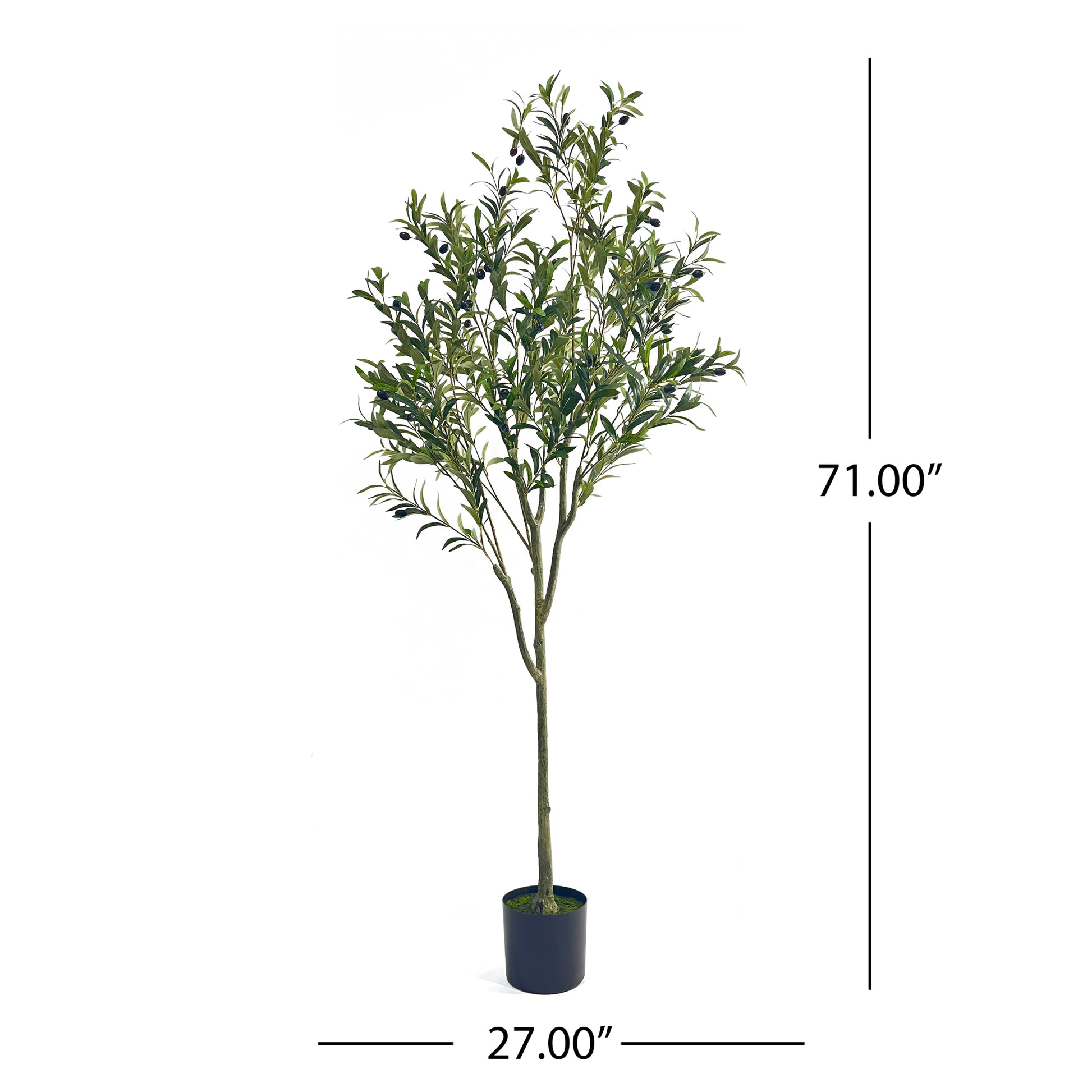 180Cm Artificial Olive Tree Green Iron Plastic