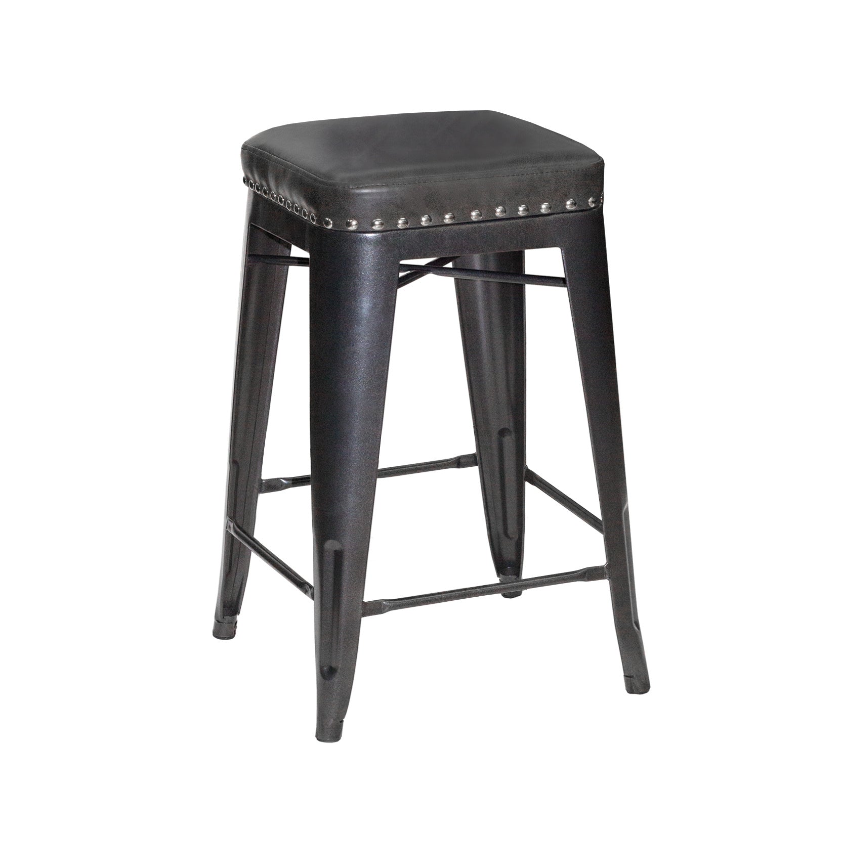Hank Counter Stool Set Of 2 Dark Gray Dark Gray Wood
