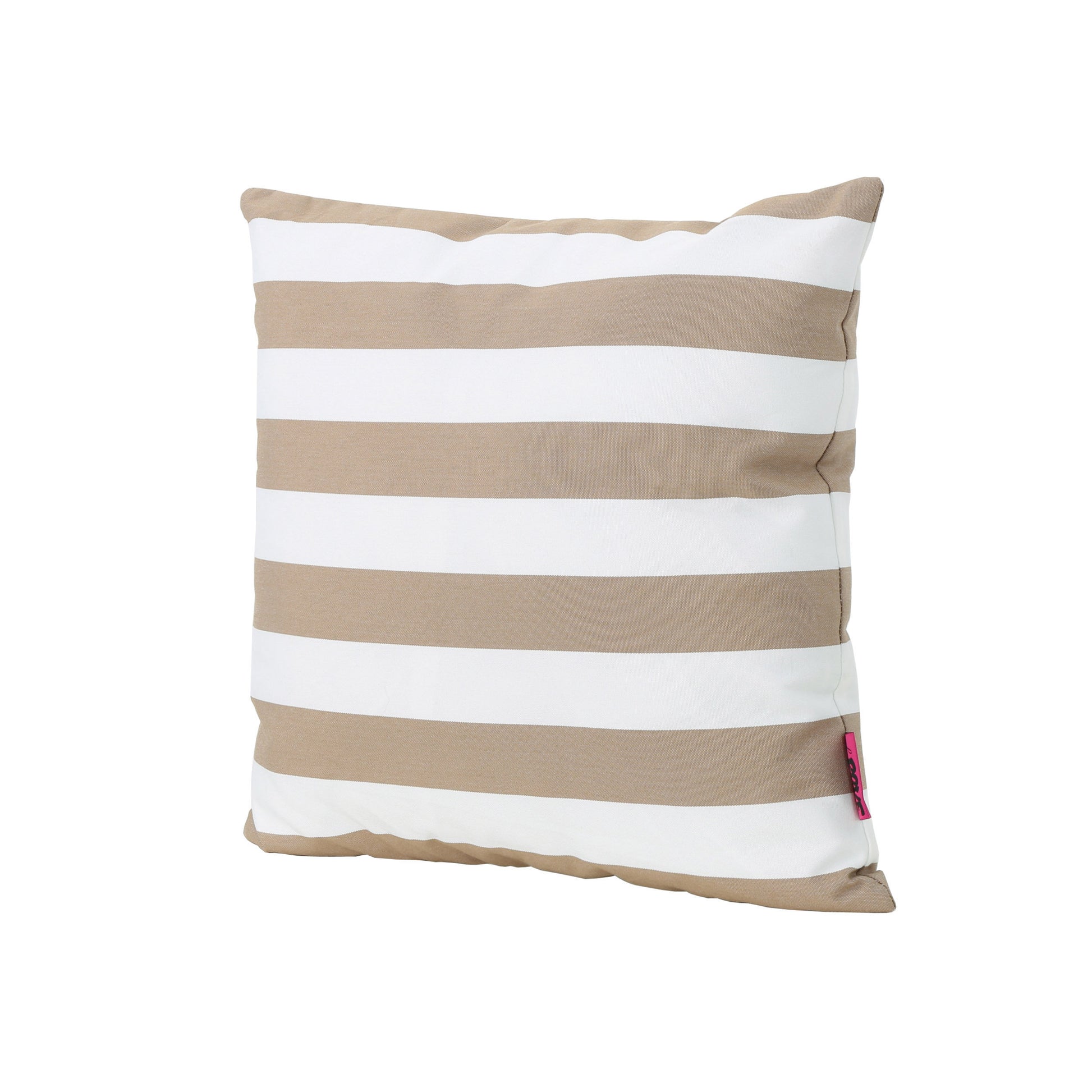 Coronado Stripe Square Pillow Set Of 2 Brown Fabric