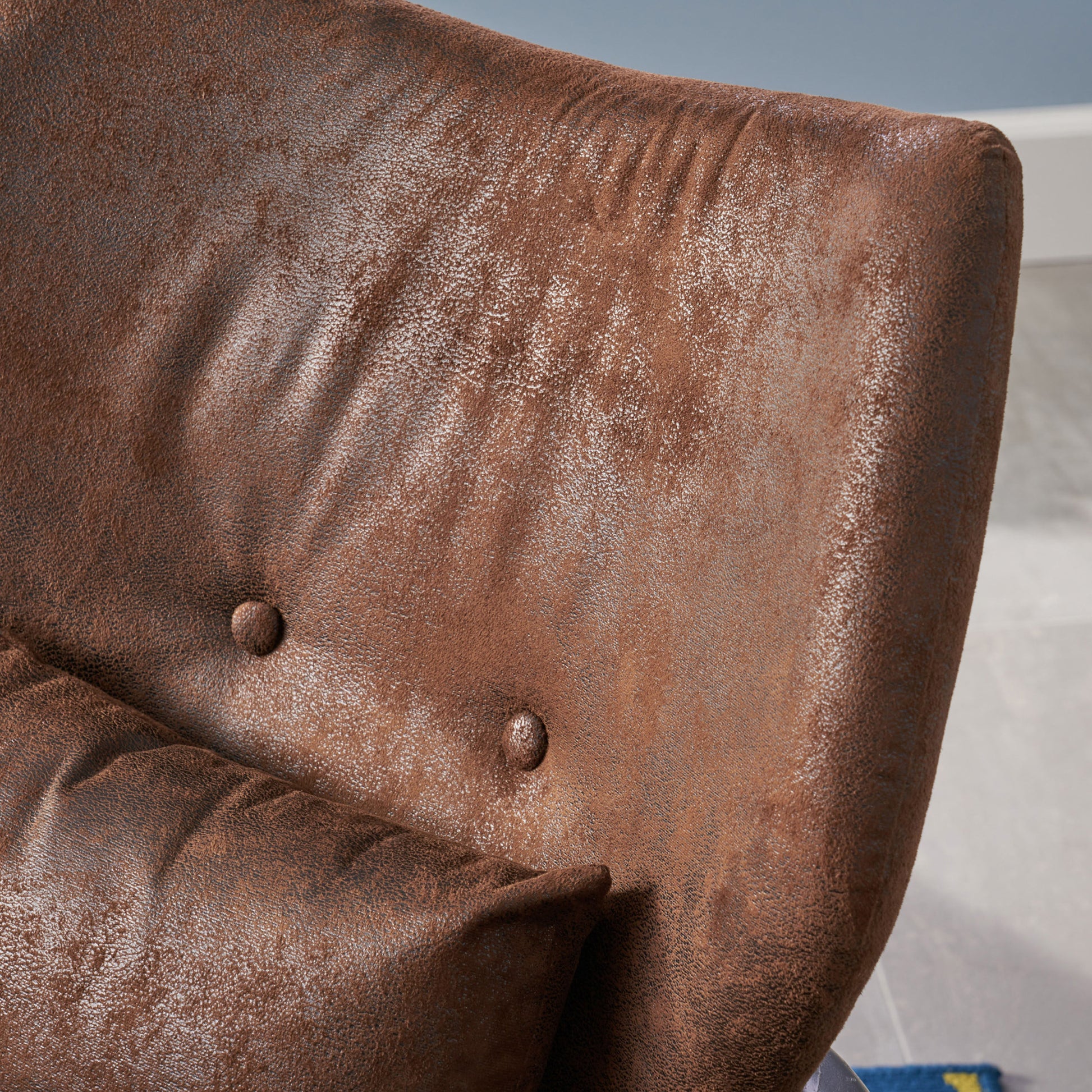 Club Chair Brown Microfiber