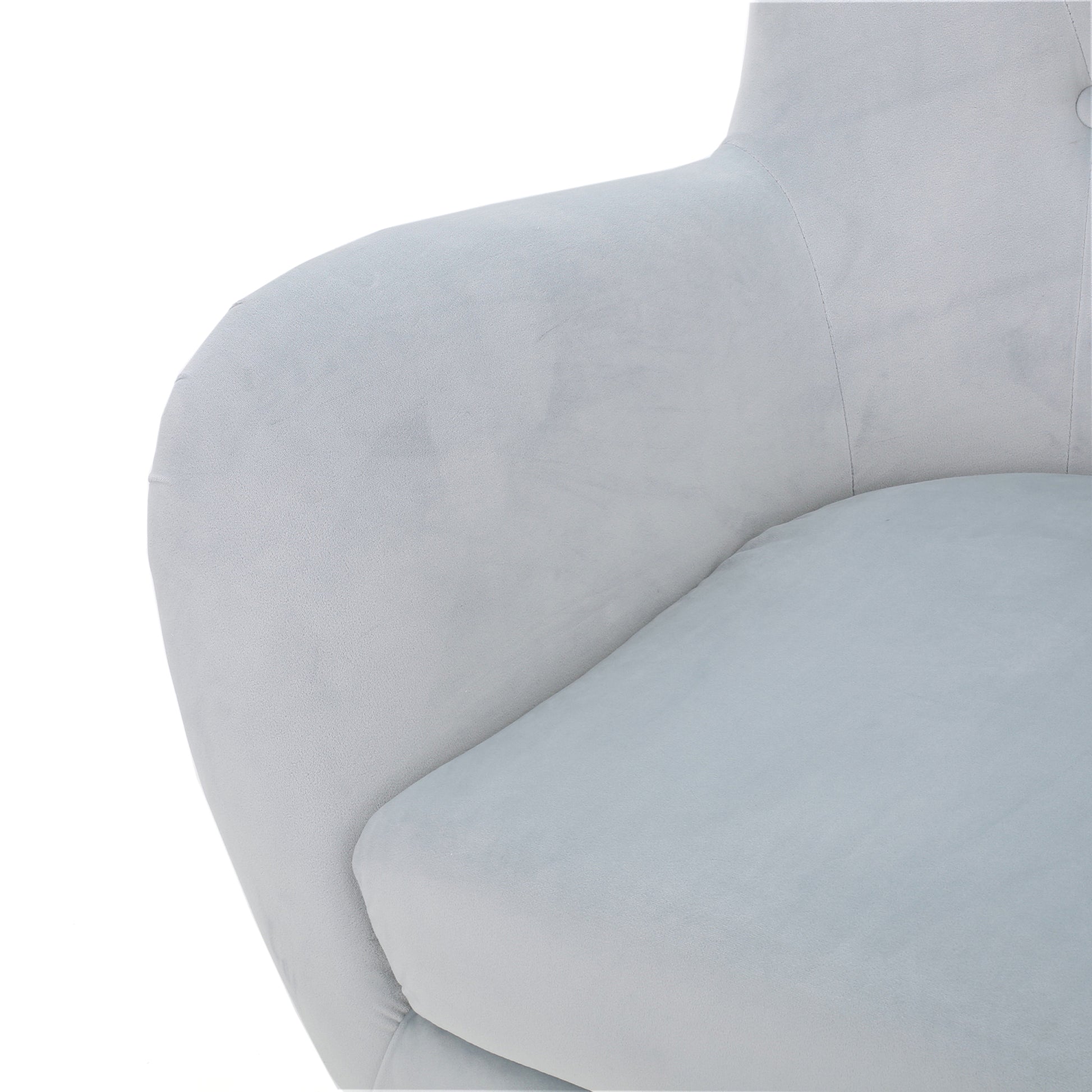 Arm Chair Light Grey Velvet
