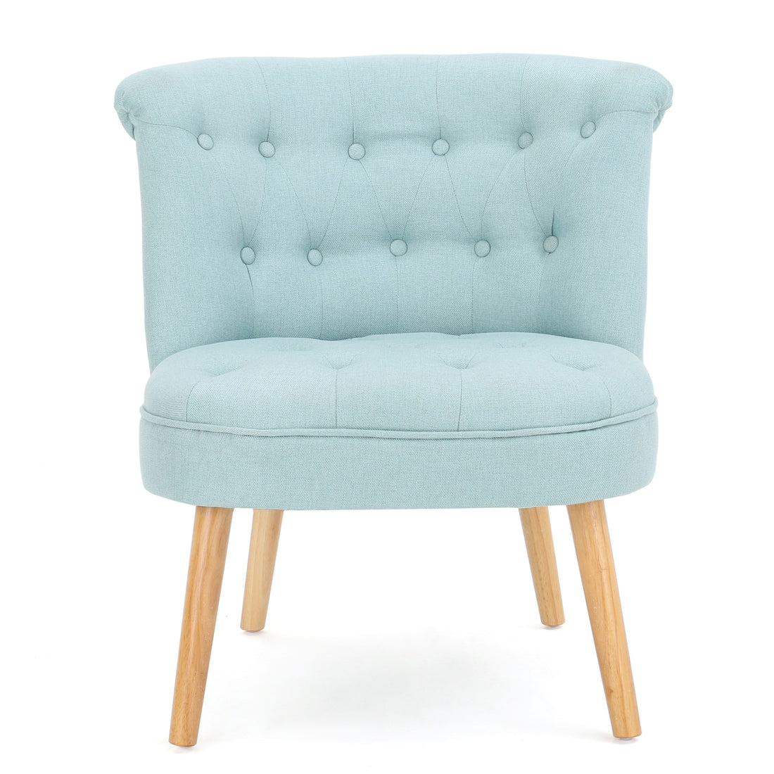 Bordeaux Tuft Chair Light Blue Fabric