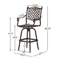 Cast Aluminum Bar Stool Copper Aluminium