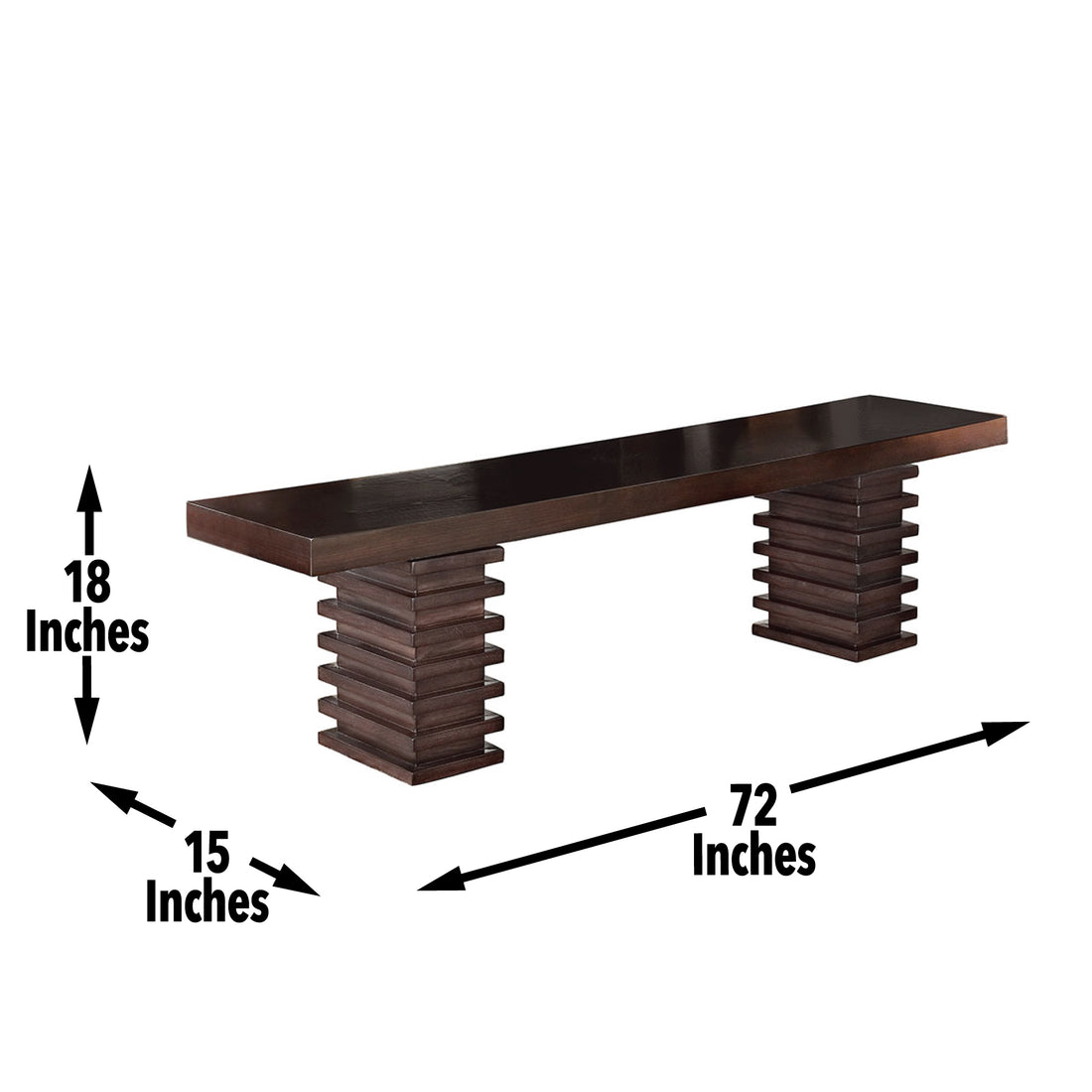 Briana Bench Brown Brown Wood