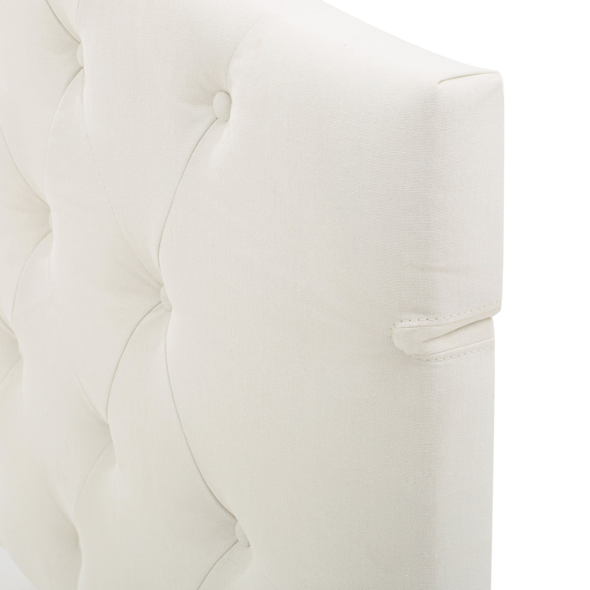 Queen & Full Sized Headboard Ivory Fabric