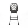 Sawtelle Outdoor Wicker Barstools Set Of 2 Grey Rattan