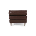 Chaise Lounge Dark Brown Pu