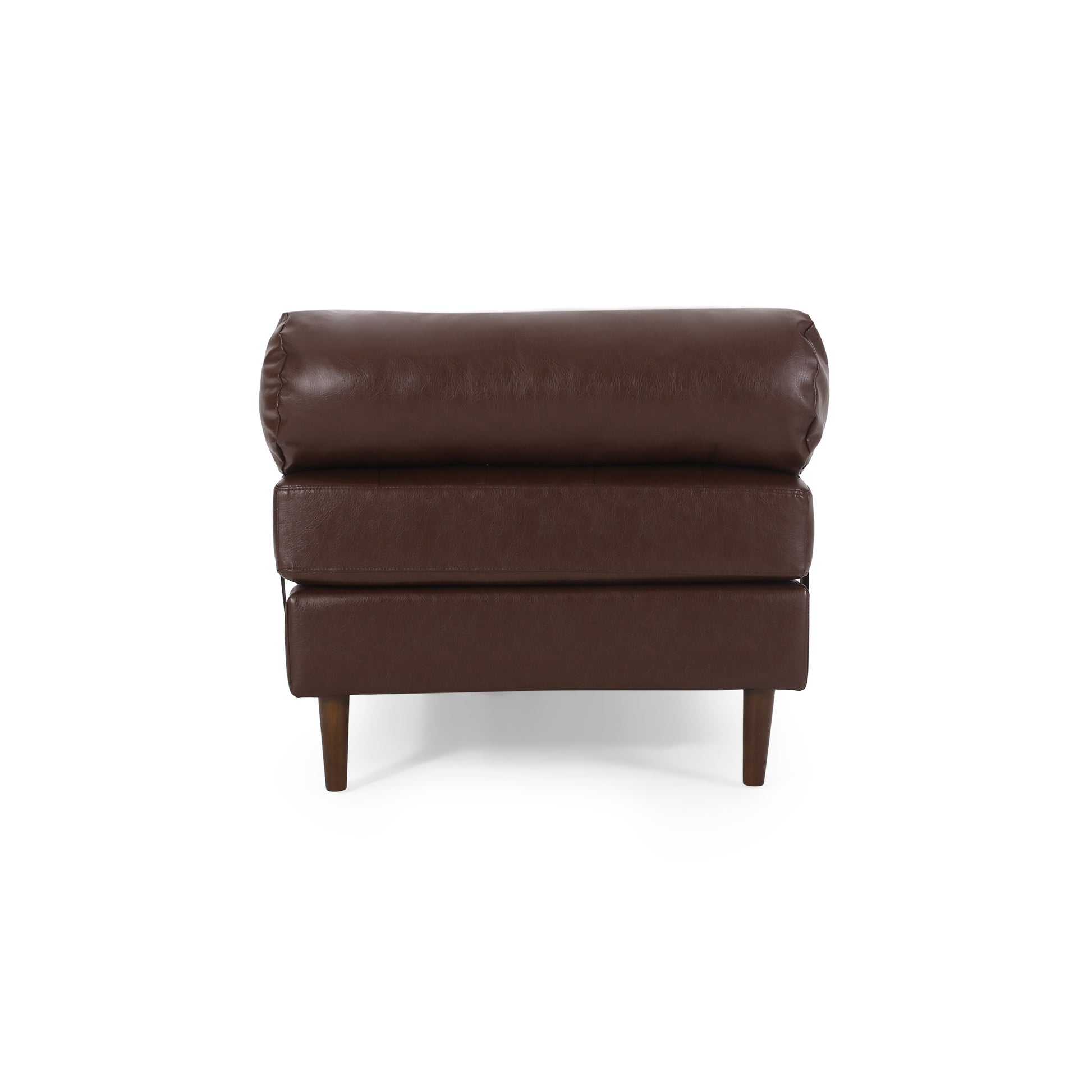 Chaise Lounge Dark Brown Pu