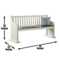Joanna 6 Piece Dining Set White & Dark Brown White Wood