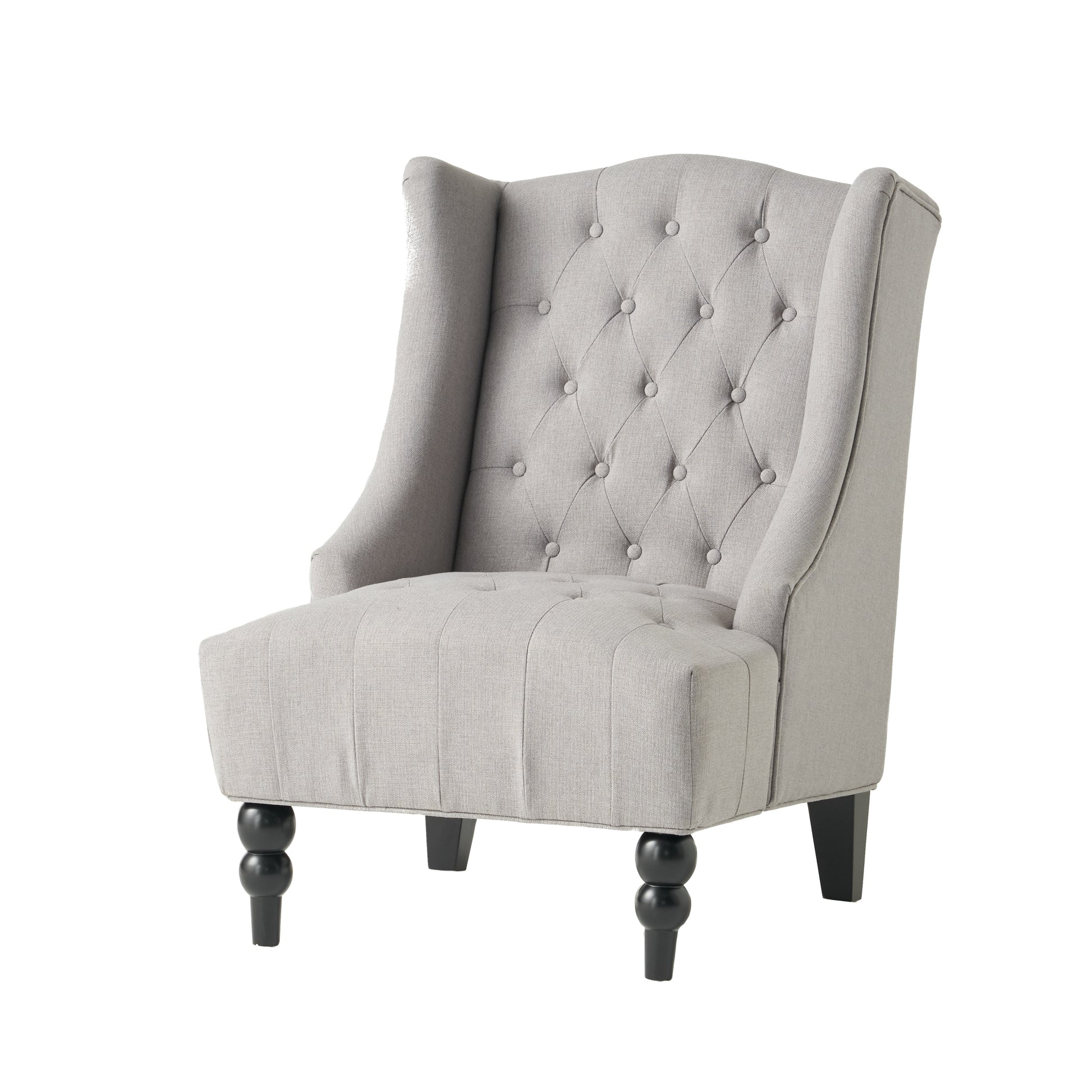 Toddman Hi Back Club Chair Silver Fabric