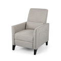 Push Back Recliner Light Grey Fabric