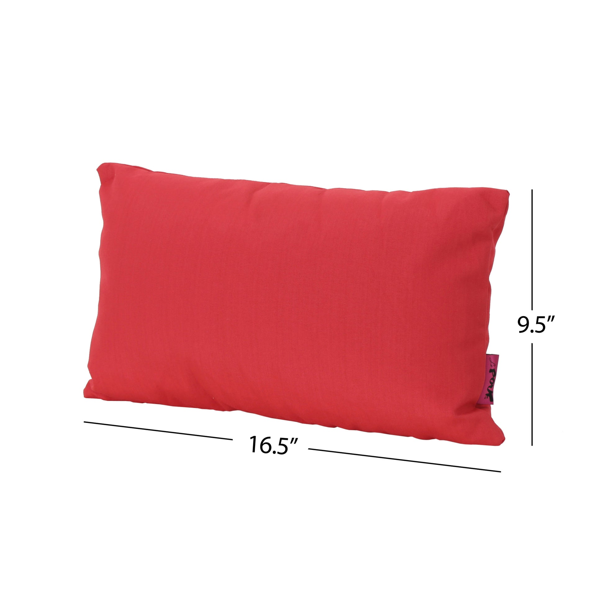 Coronado Rectangular Pillow Red Fabric
