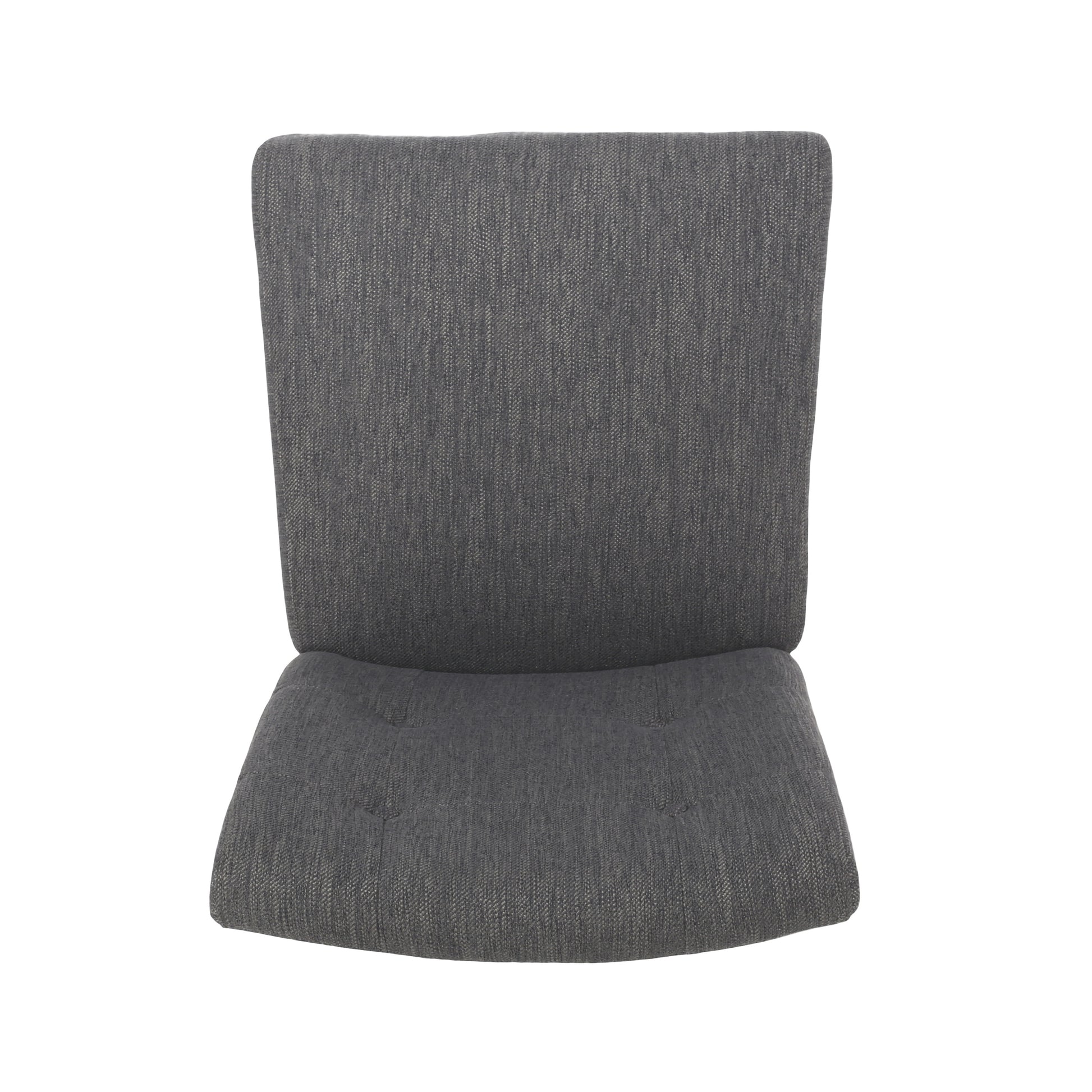 Contemporary Fabric Button Tufted 26 Inch Counter Stools, Set Of 2, Charcoal Charcoal Fabric