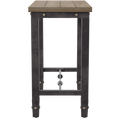 Jersey Chairside End Table Oak Solid Wood Mdf