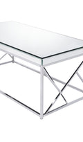 Evelyn 3 Piece Table Set Chrome Chrome Iron
