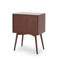 Side Table Brown White Mdf