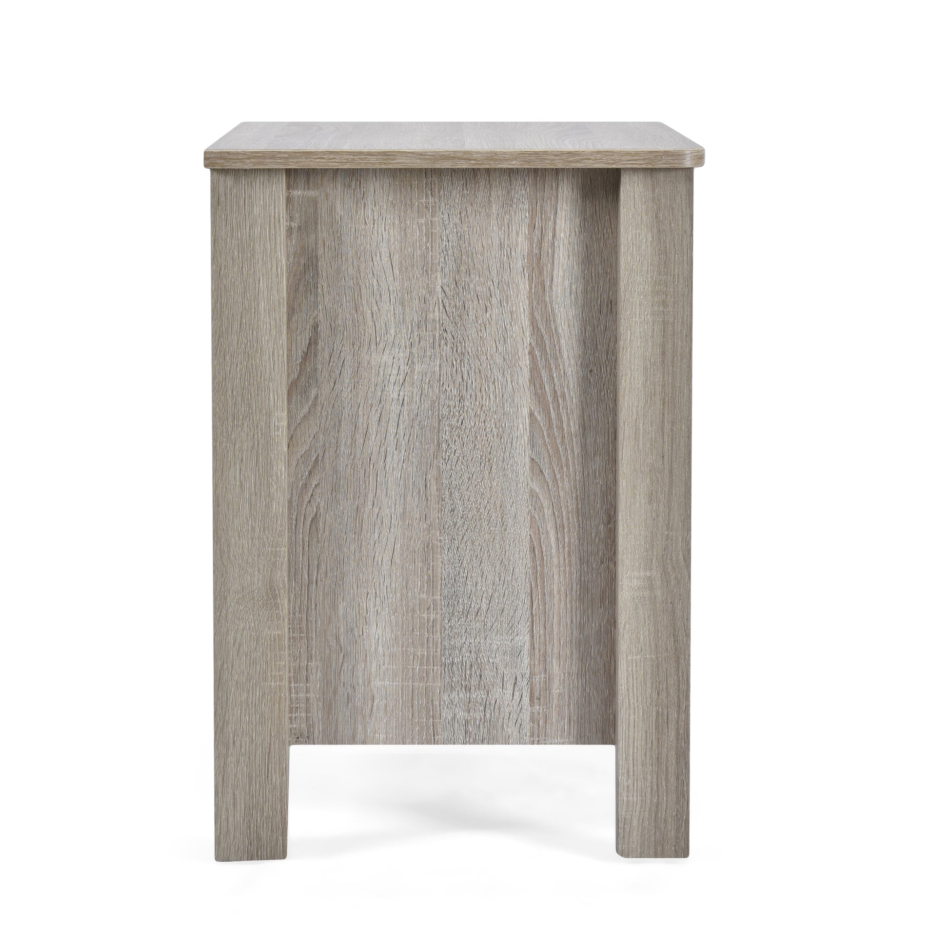 Toolless Assembly Nightstand Oak Mdf