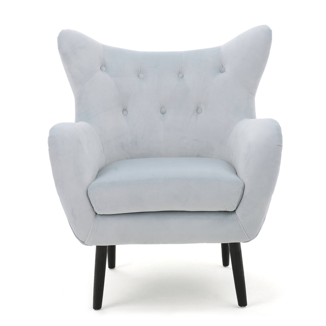 Arm Chair Light Grey Velvet