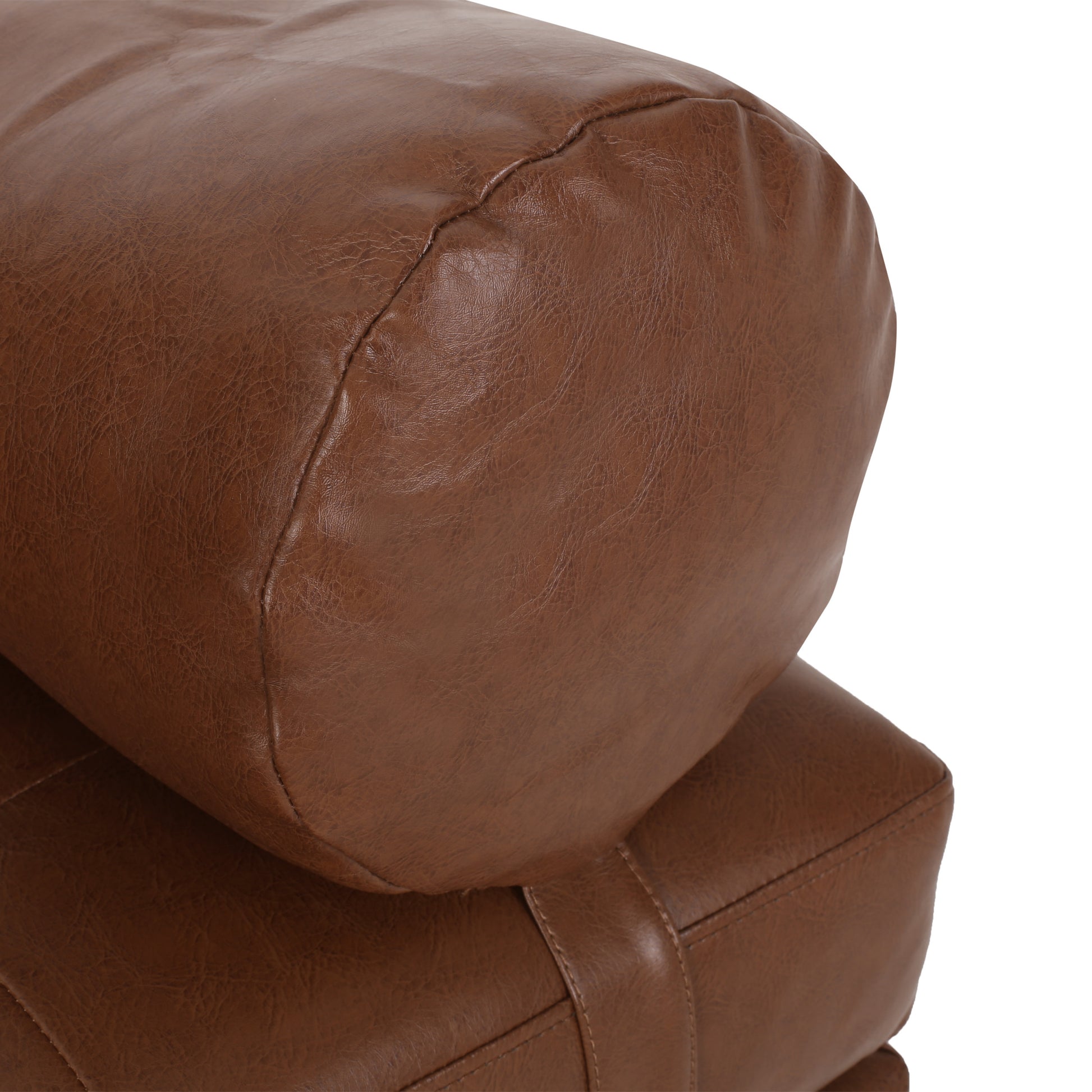 Chaise Lounge Light Brown Pu