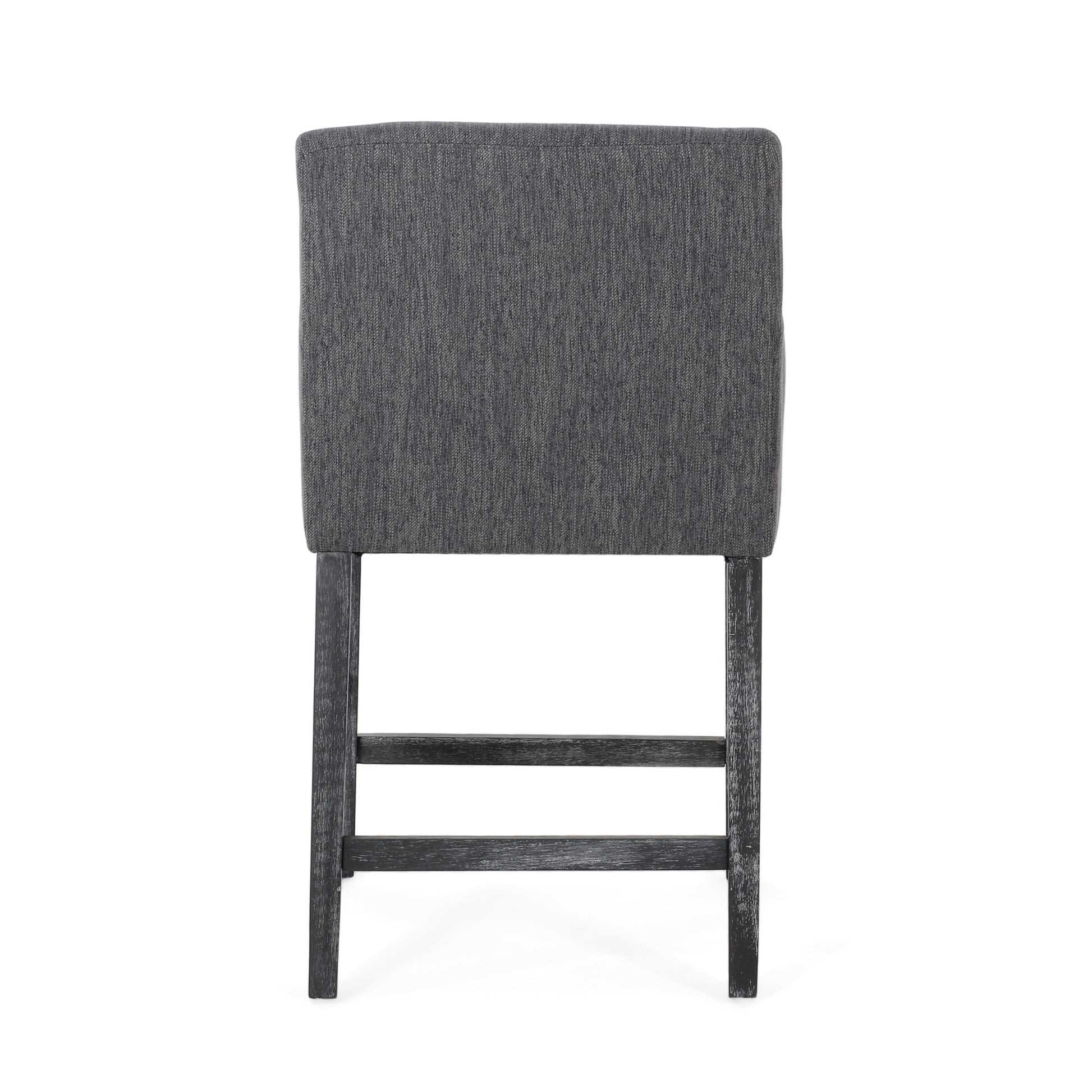 Upholstered 26 Inch Counter Stool Charcoal Gray Charcoal Fabric