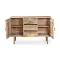 3 Drawer Sideboard With 2 Door Kd Legs Natural Wood